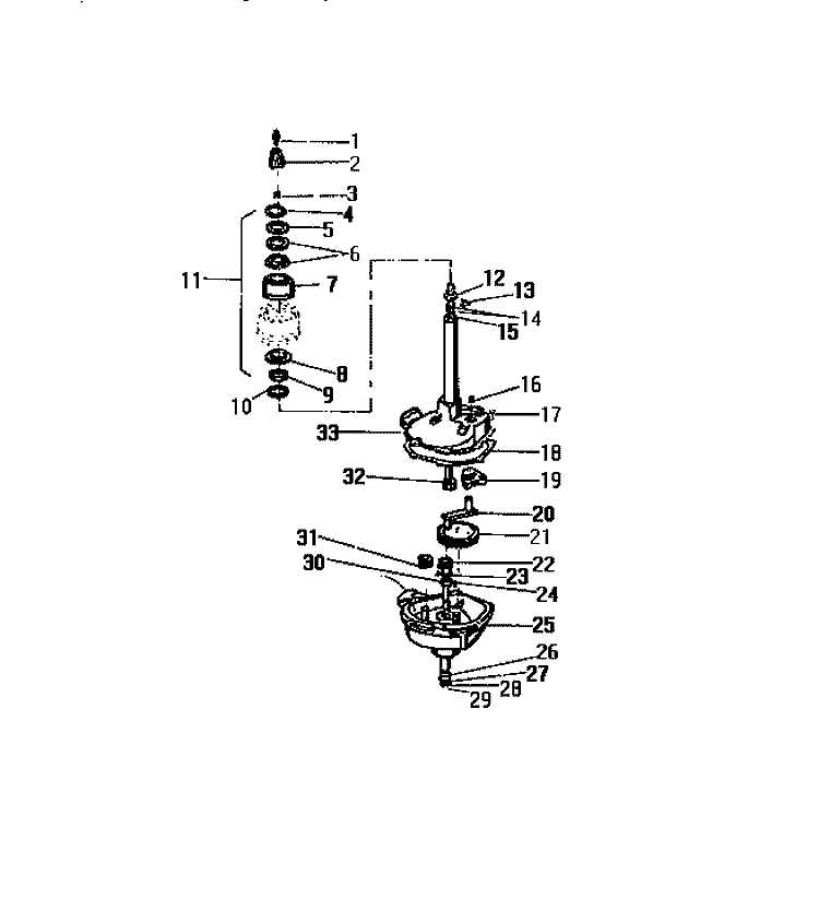 TRANSMISSION Diagram and Parts List for WDSCL5  Frigidaire Washer