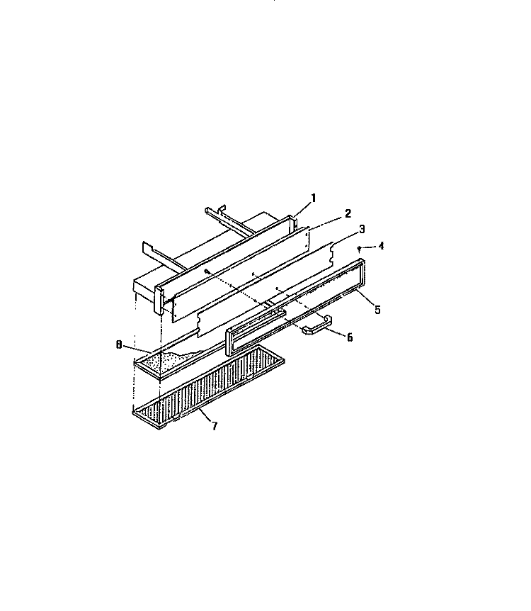 VENT HOOD DRAWER Diagram and Parts List for REG638ML7  Frigidaire Range