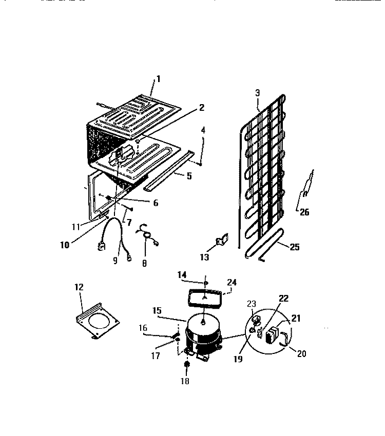 COOLING SYSTEMS Diagram and Parts List for RT142GCH4  Frigidaire Refrigerator