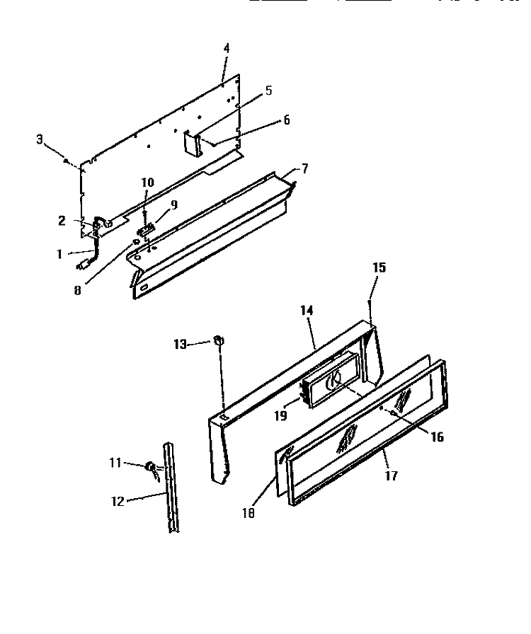 BACKGUARD Diagram and Parts List for GF470HXH1  Frigidaire Wall Oven