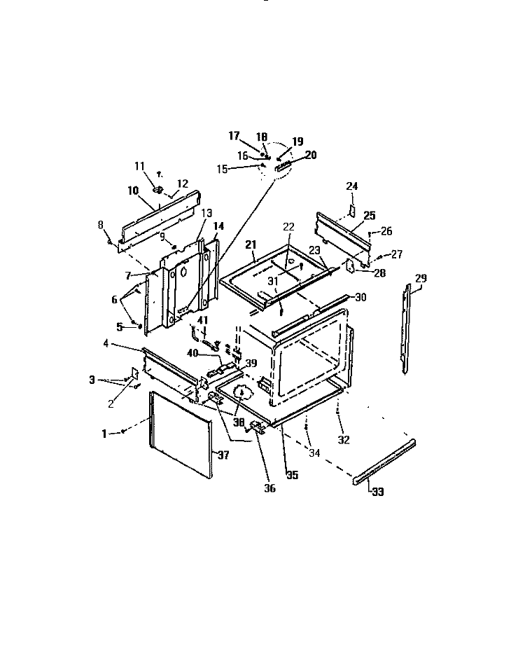 BODY, SIDE PANELS Diagram and Parts List for KD220GDW1  Frigidaire Range
