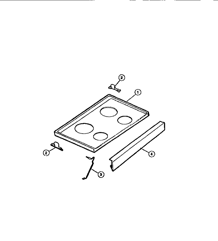 MAIN TOP Diagram and Parts List for 73-7857-66-03  Tappan Range