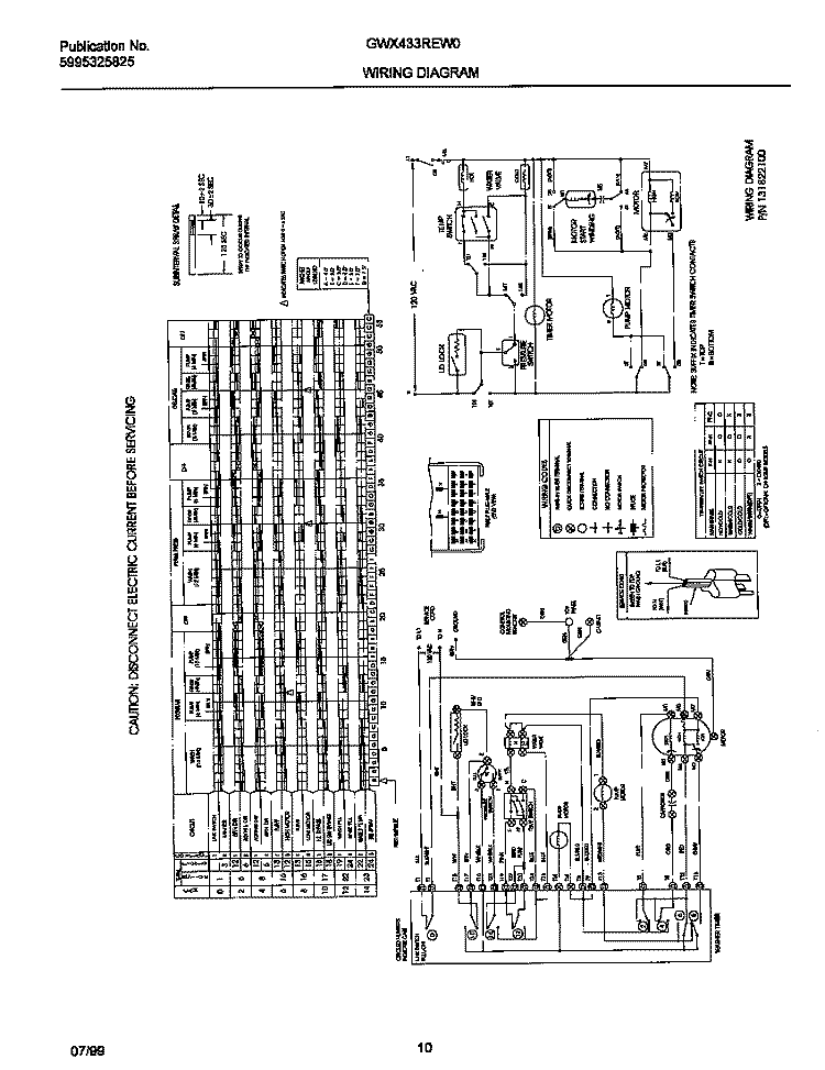131822100 WIRING DIAGRAM Diagram and Parts List for GWX433REW0  Gibson Washer