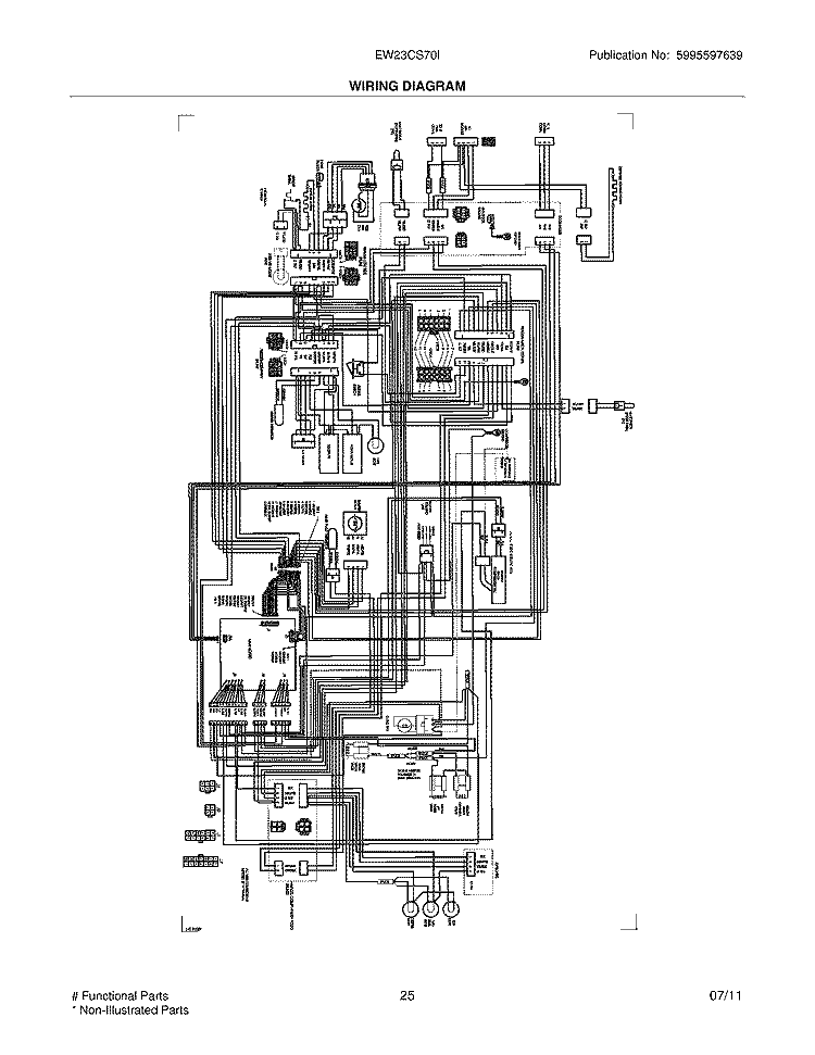 WIRING DIAGRAM Diagram and Parts List for EW23CS70IB1  Electrolux Refrigerator