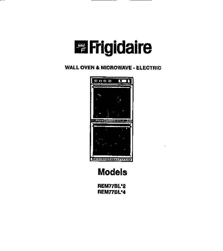 COVER Diagram and Parts List for REM77BL4  Frigidaire Microwave Oven Combo