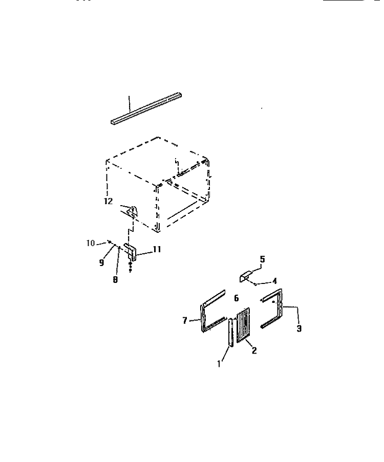 WINDOW MOUNTING PARTS Diagram and Parts List for MH413C1QA  Kelvinator Air Conditioner