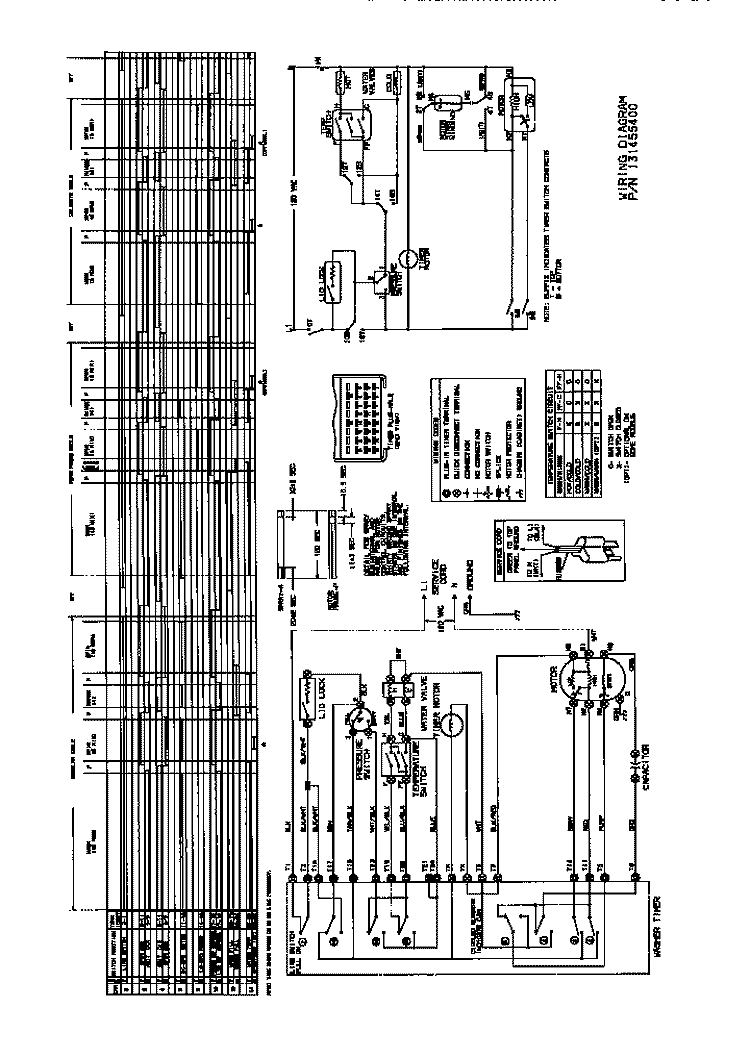 WIRING DIAGRAM Diagram and Parts List for WWX443YBW3  Frigidaire Washer