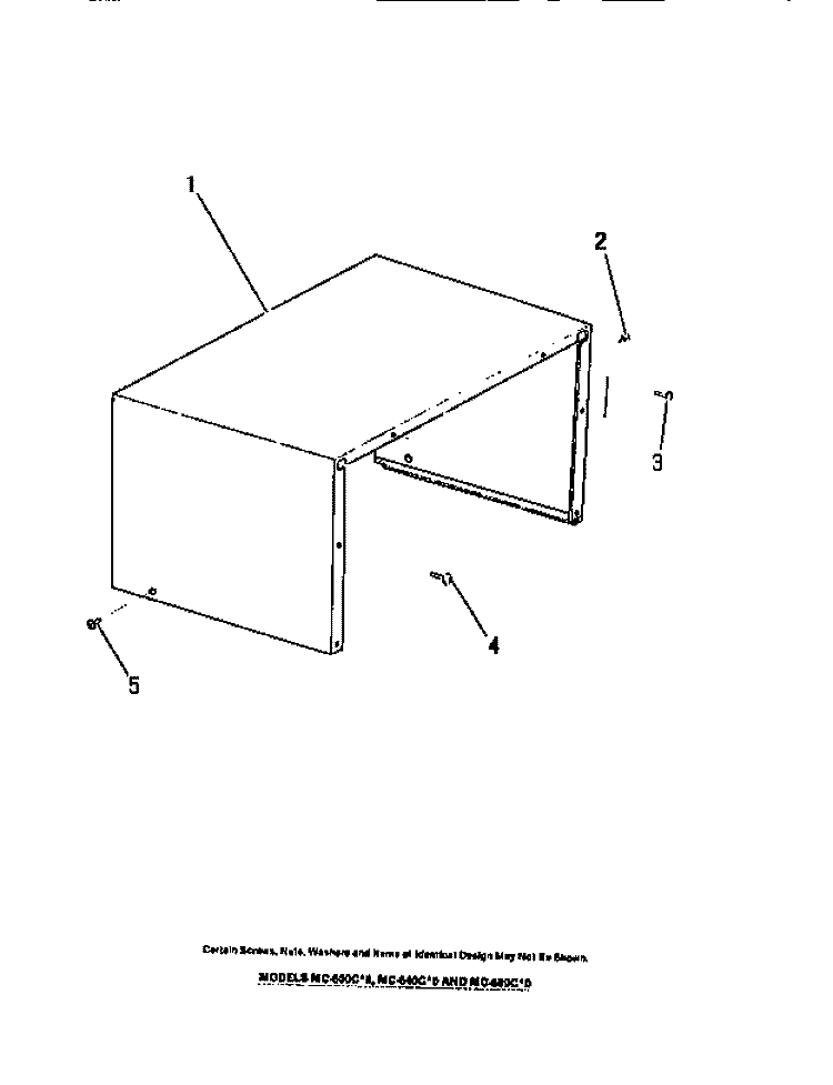 CABINET SHELL Diagram and Parts List for MC640C0  Frigidaire Microwave