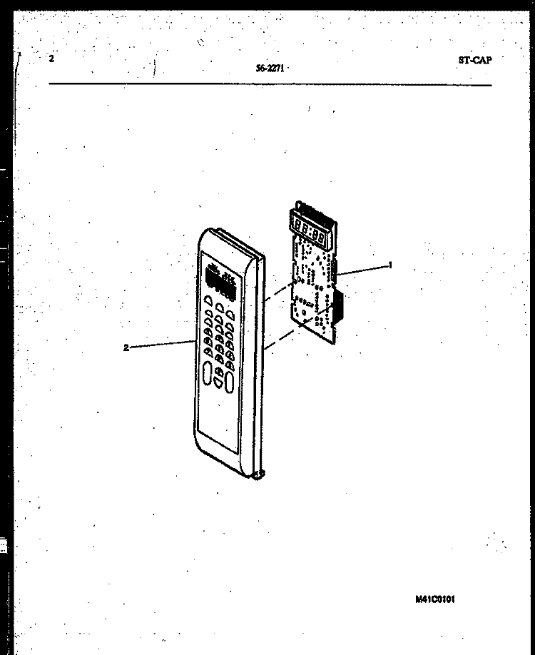 CONTROL PANEL Diagram and Parts List for 56-2271-10-01  Tappan Microwave