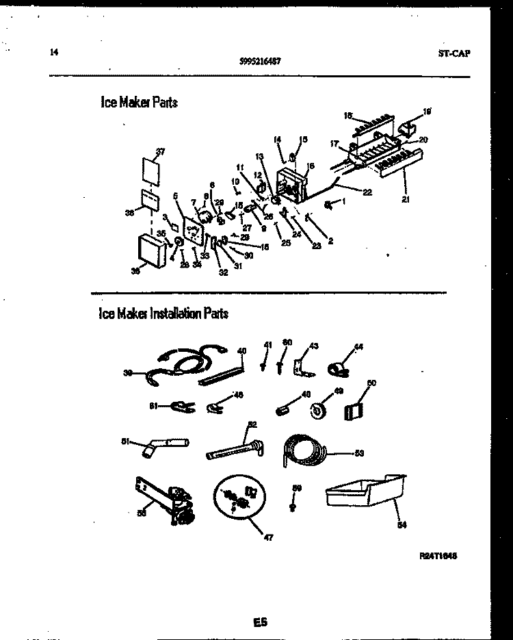 ICE MAKER / INSTALLATION Diagram and Parts List for RT19F8WX3C  Gibson Refrigerator