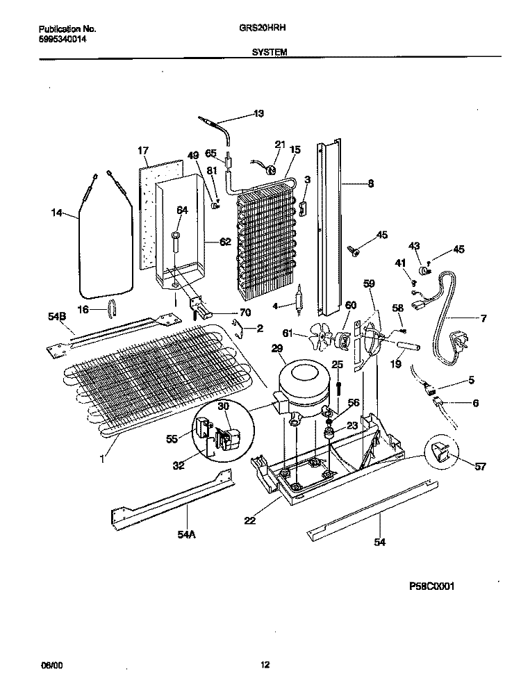 SYSTEM Diagram and Parts List for GRS20HRHD3  Gibson Refrigerator