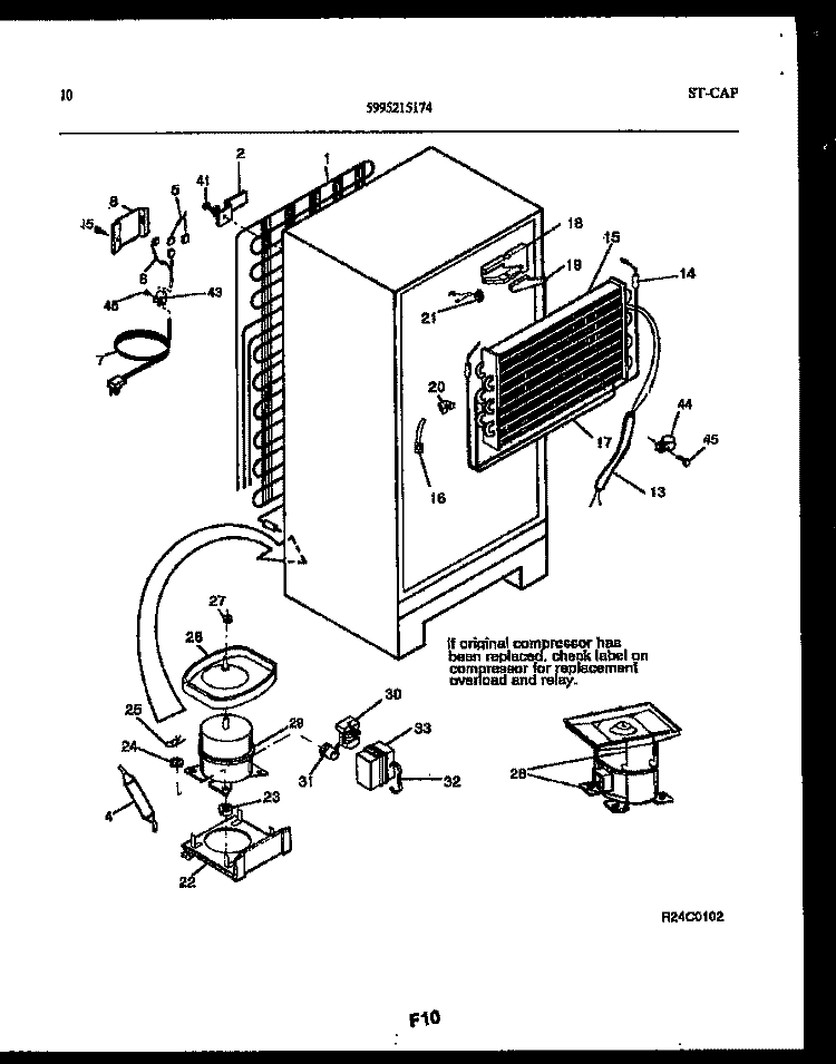 SYSTEM AND AUTOMATIC DEFROST PARTS Diagram and Parts List for FP18TLL6  Frigidaire Refrigerator
