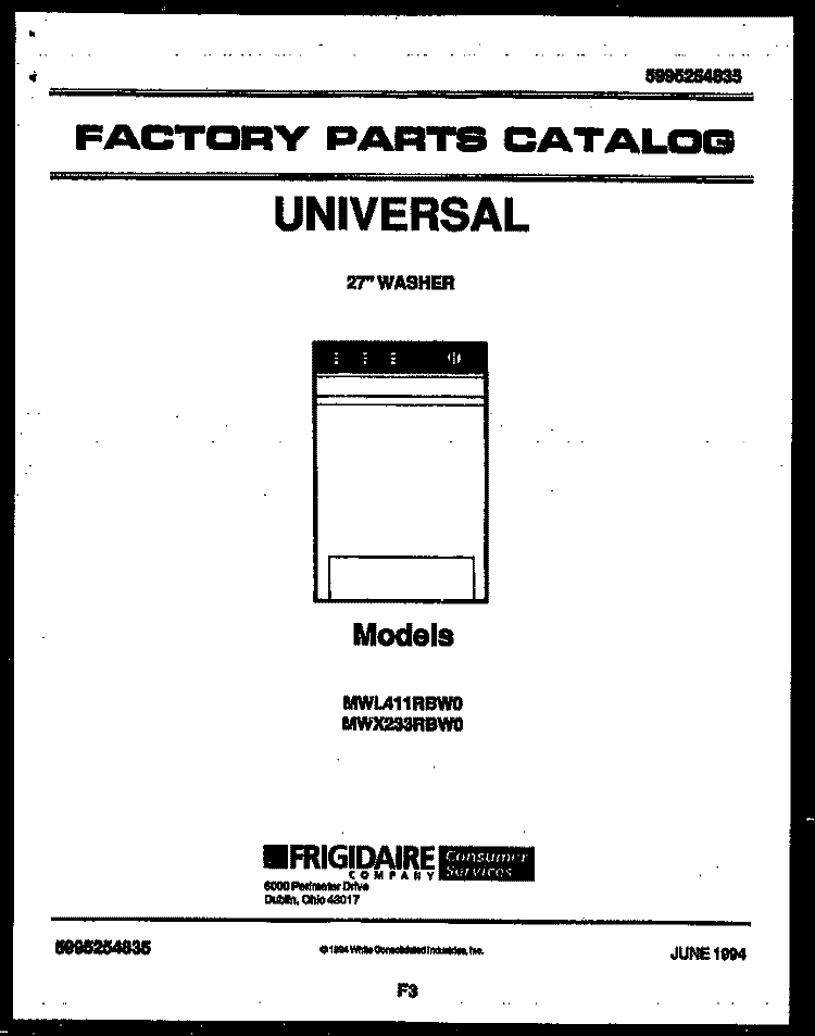 COVER Diagram and Parts List for MWL411RBWD0  Gibson Washer