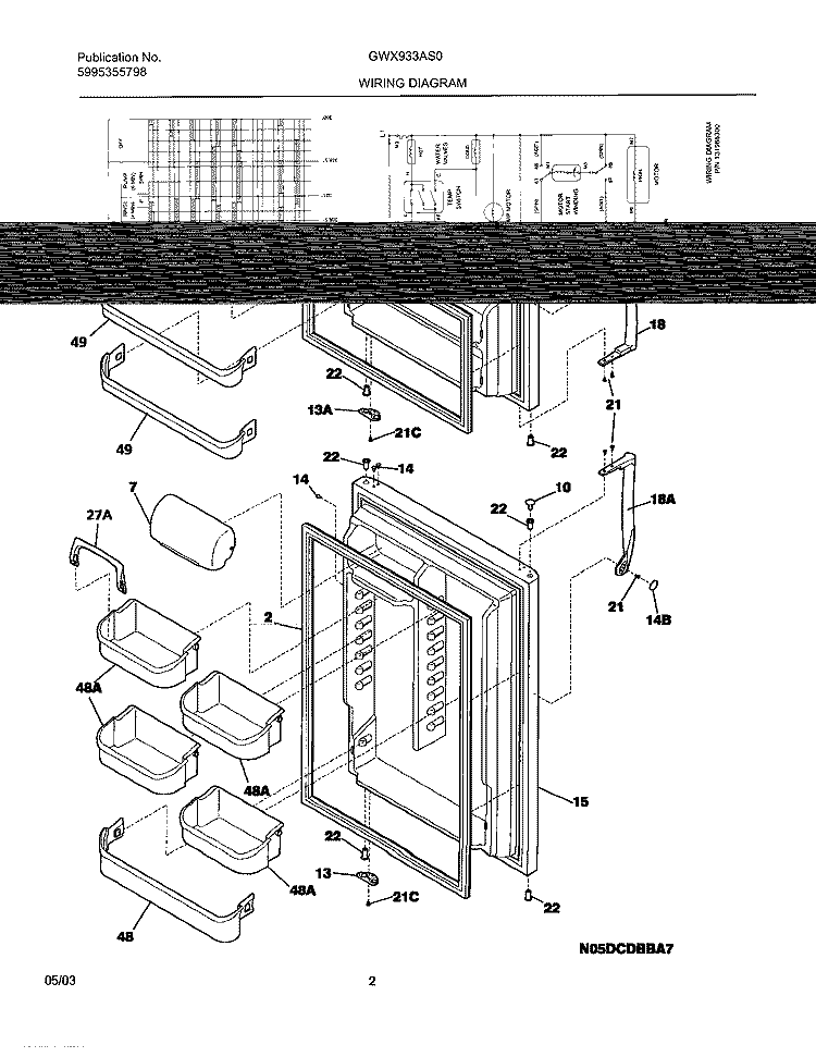 131986300 WIRING DIAGRAM Diagram and Parts List for GWX933AS0  Gibson Washer