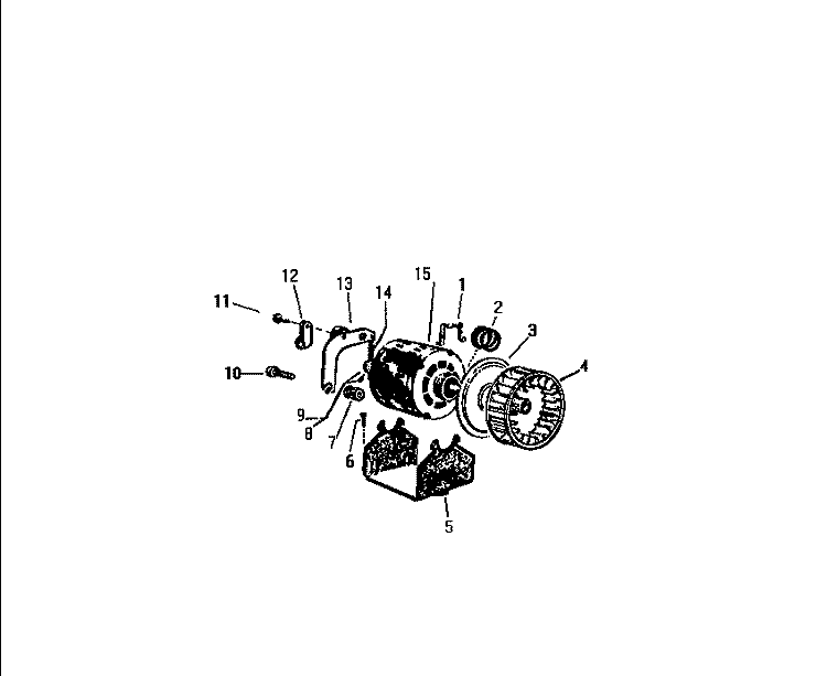 MOTOR Diagram and Parts List for DG500JXW1  Frigidaire Dryer