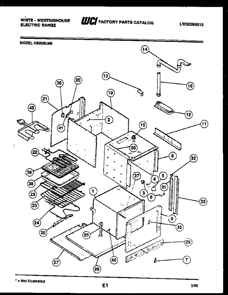 LOWER BODY PARTS Diagram and Parts List for KB969LM0  Frigidaire Microwave Oven Combo