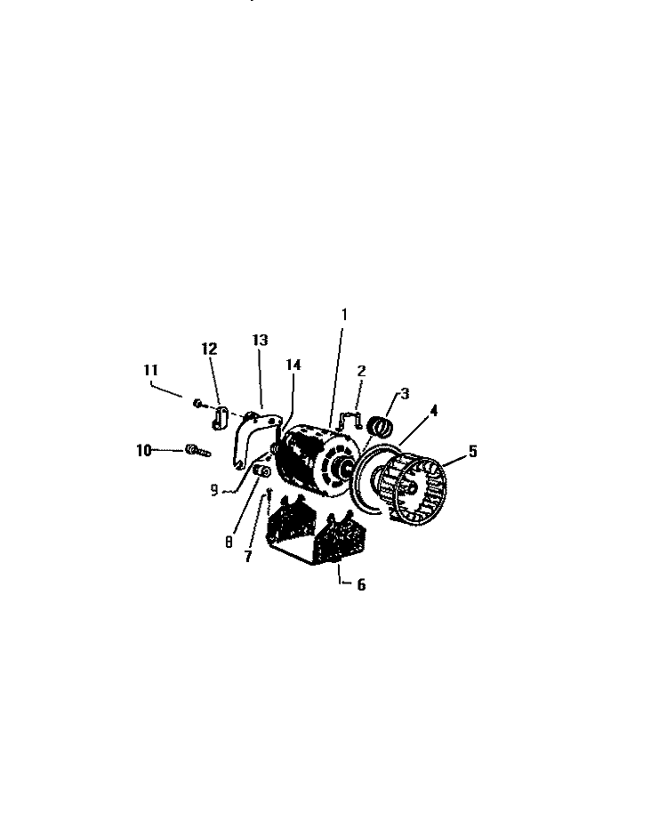 MOTOR Diagram and Parts List for DE661JDH1  Frigidaire Dryer