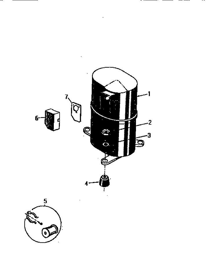 COMPRESSOR Diagram and Parts List for AS248H2K1  Frigidaire Air Conditioner