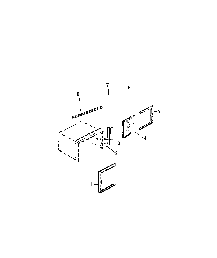 WINDOW MOUNTING PARTS Diagram and Parts List for S205A1QA  Kelvinator Air Conditioner