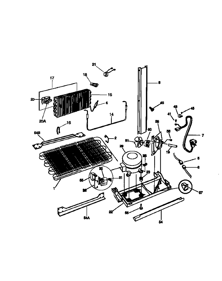 SYSTEM Diagram and Parts List for FRT24RGCB1  Frigidaire Refrigerator