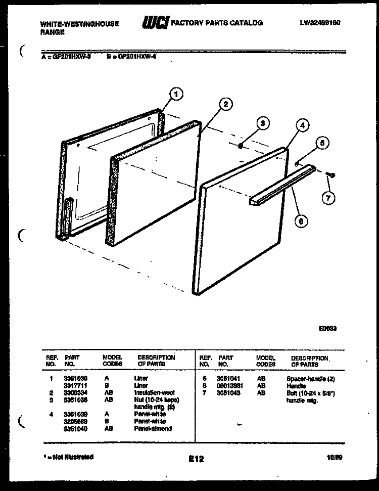 COOKTOP PARTS Diagram and Parts List for GF830HXD4  Frigidaire Range