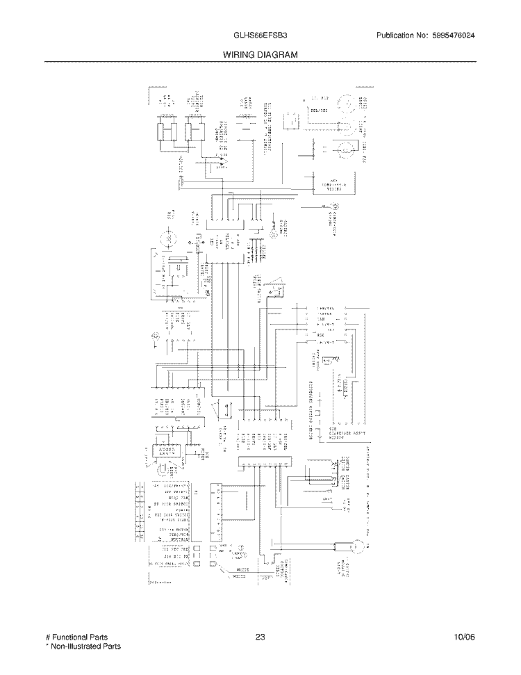 WIRING DIAGRAM Diagram and Parts List for GLHS66EFSB3  Frigidaire Refrigerator