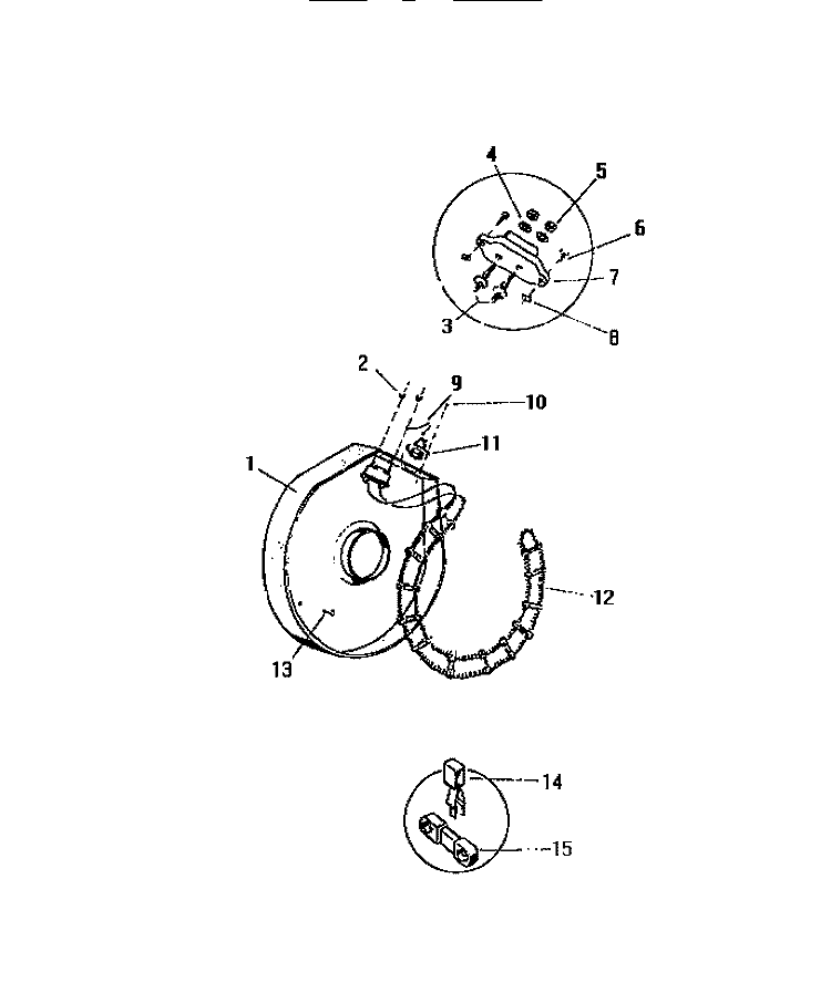 HEATER HOUSING Diagram and Parts List for DE800EDH4  Frigidaire Dryer