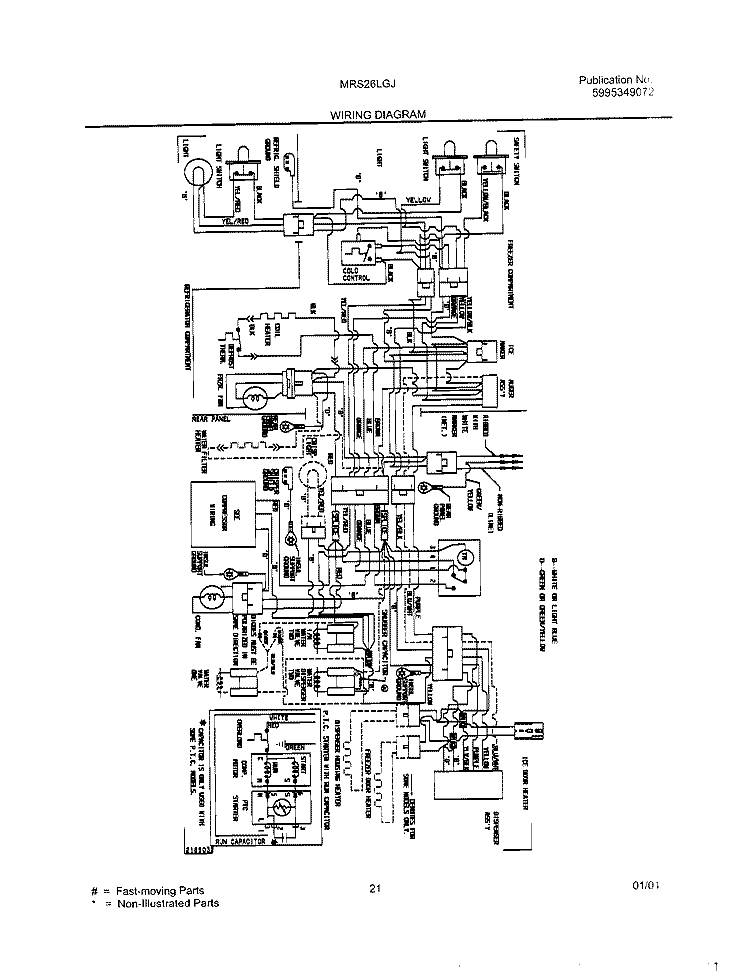 WIRING DIAGRAM Diagram and Parts List for MRS26LGJQ3  Uni Refrigerator