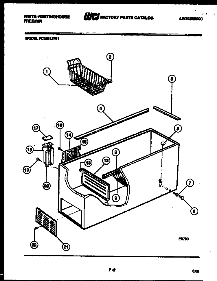 CABINET PARTS Diagram and Parts List for AL113M1A1  Frigidaire Air Conditioner