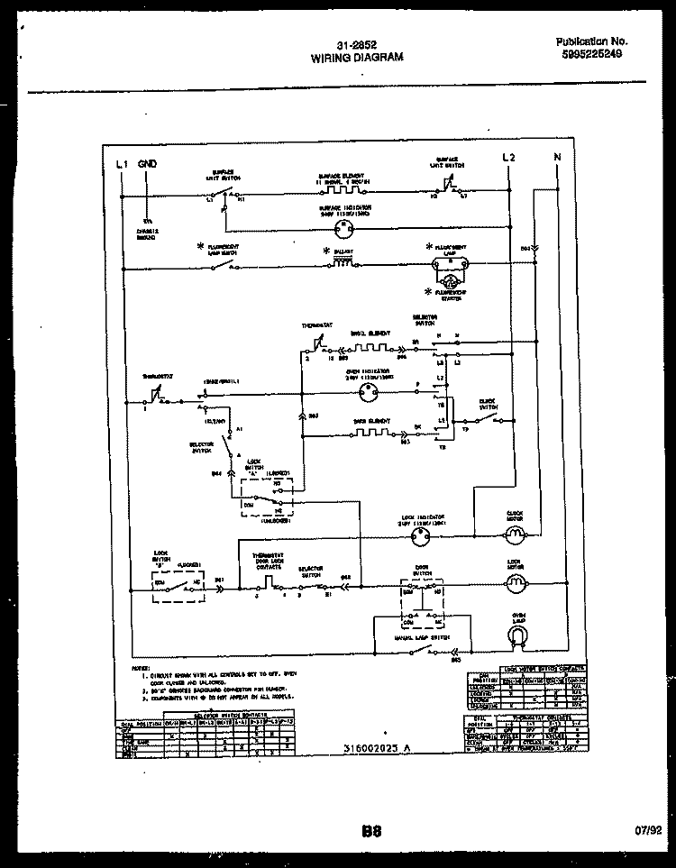COOKTOP AND DRAWER PARTS Diagram and Parts List for 31-3962-00-01  Tappan Range