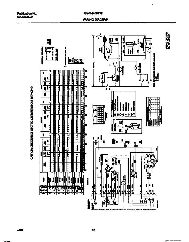 WIRING DIAGRAM Diagram and Parts List for GWS445RFS1  Gibson Washer