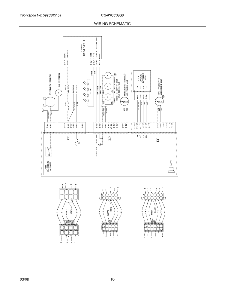 WIRING SCHEMATIC Diagram and Parts List for EI24WC65GS0  Electrolux Wine and Beverage Cooler