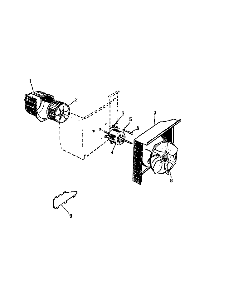 AIR HANDLING PARTS Diagram and Parts List for AS227K2K1  Frigidaire Air Conditioner