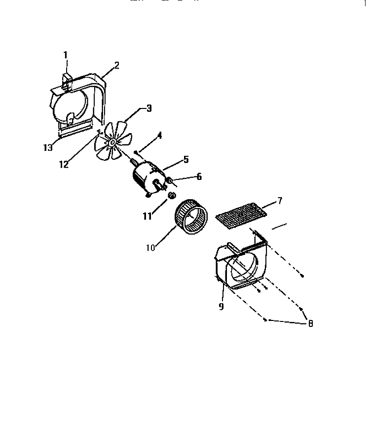 AIR HANDLING PARTS Diagram and Parts List for AH144G2T1  Frigidaire Air Conditioner