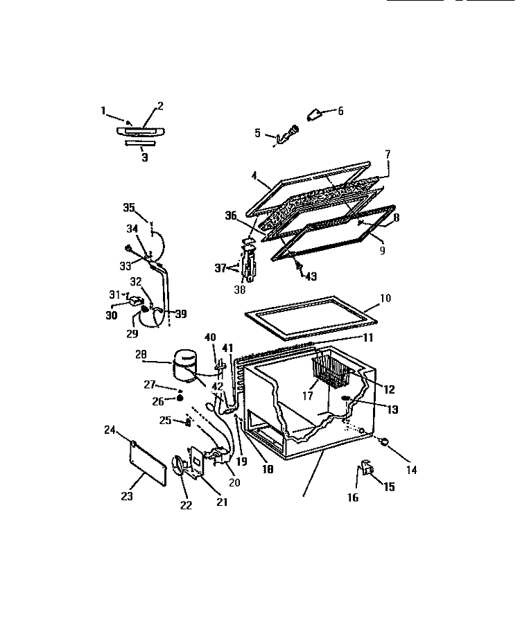 DOOR, CABINET, UNIT Diagram and Parts List for CFS101DMOW  Kelvinator Freezer