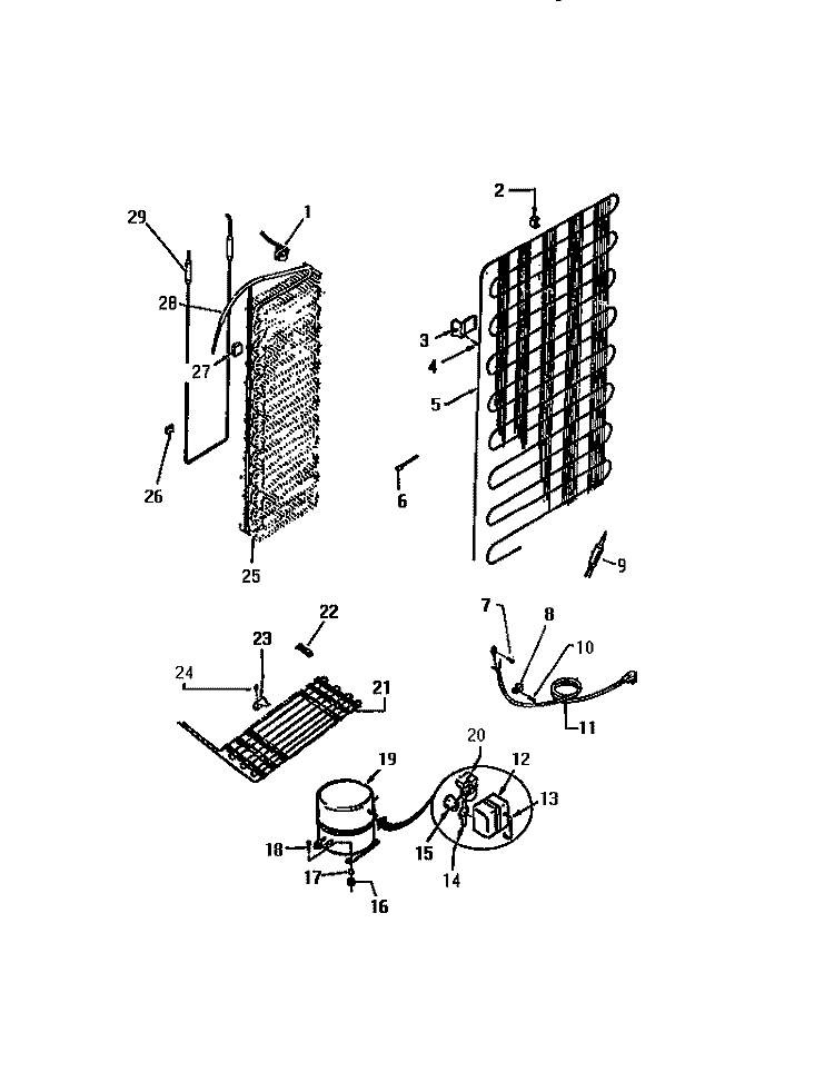 SYSTEM & AUTOMATIC DEFROST PARTS Diagram and Parts List for FMW220AN4T  Kelvinator Refrigerator