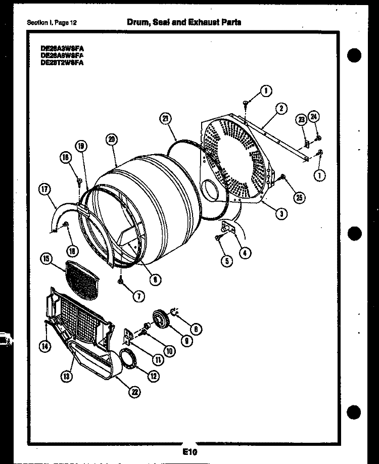 ELECTRICAL AND AIR HANDLING PARTS Diagram and Parts List for AL05A6ESBA  Gibson Air Conditioner