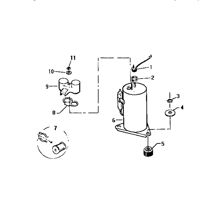 COMPRESSOR Diagram and Parts List for AL097H1A1  Frigidaire Air Conditioner