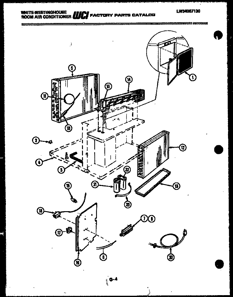 ELECTRICAL PARTS Diagram and Parts List for AH15EK2T1  Frigidaire Air Conditioner