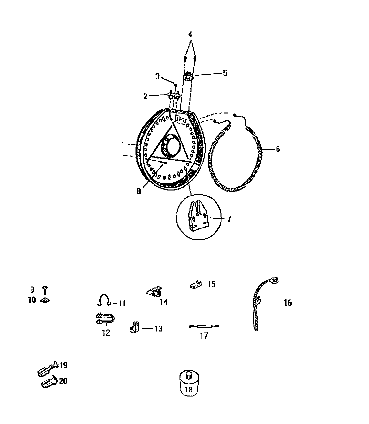 HEATER & MISCELLANEOUS Diagram and Parts List for DE650EDV1  Frigidaire Dryer