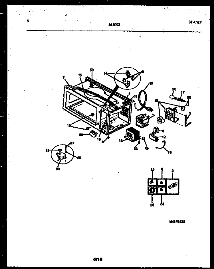 FUNCTIONAL PARTS Diagram and Parts List for 56-8702-10-01  Tappan Microwave