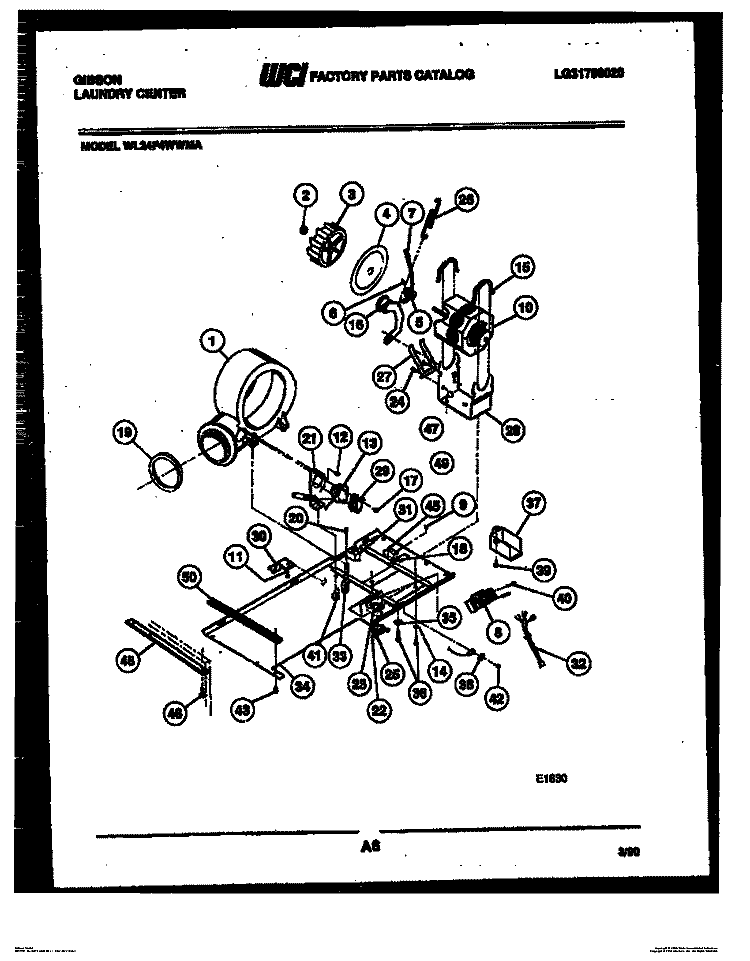 MOTOR, BLOWER AND IDLER ARM ASSEMBL Diagram and Parts List for WL24F4WWMA  Gibson Washer