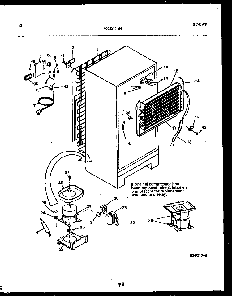 SYSTEM AND AUTOMATIC DEFROST PARTS Diagram and Parts List for FPCEB21TIRB1  Frigidaire Refrigerator