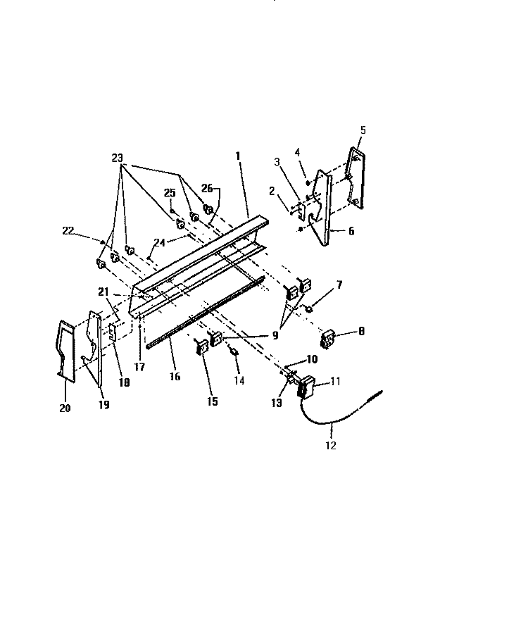 BACKGUARD Diagram and Parts List for KF300GDD2  Frigidaire Range