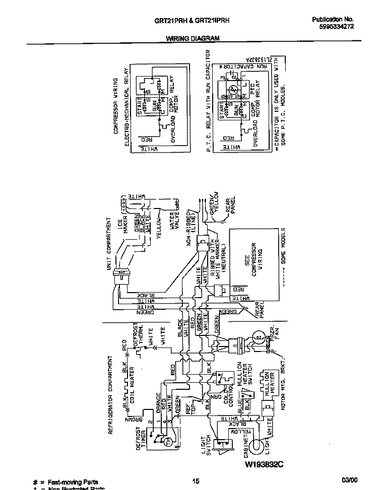 WIRING DIAGRAM Diagram and Parts List for GRT21IPRHD5  Gibson Refrigerator