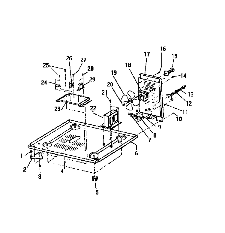 BASIC BODY Diagram and Parts List for KM175HXM  Frigidaire Microwave