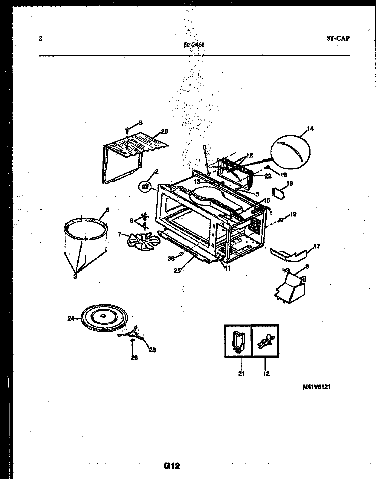 WRAPPER AND BODY PARTS Diagram and Parts List for 56-2461-10-02  Tappan Microwave