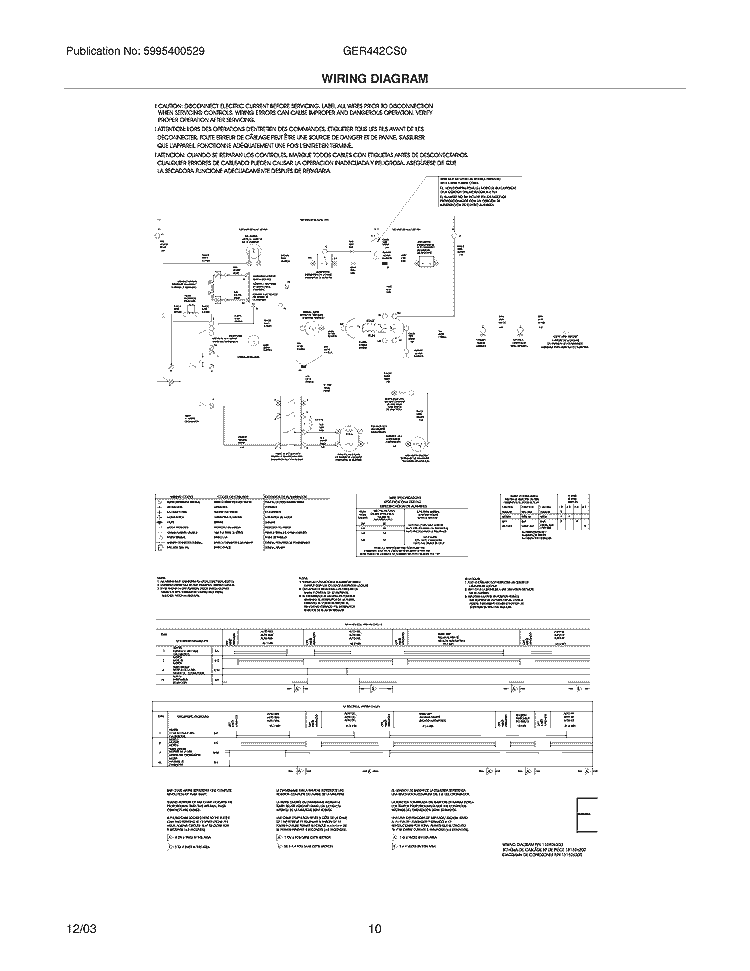 WIRING DIAGRAM Diagram and Parts List for GER442CS0  Gibson Dryer