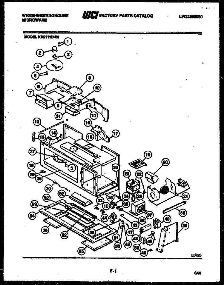 BODY PARTS Diagram and Parts List for KM777KXM1  Frigidaire Microwave