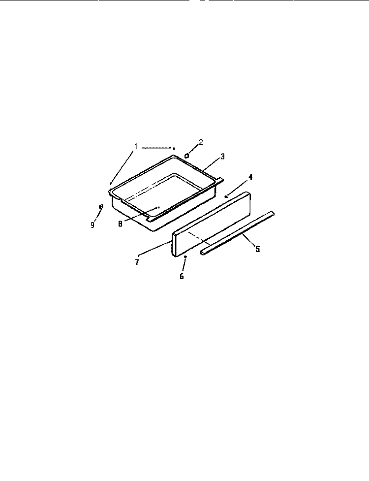 DRAWER Diagram and Parts List for KF350GDD3  Frigidaire Wall Oven